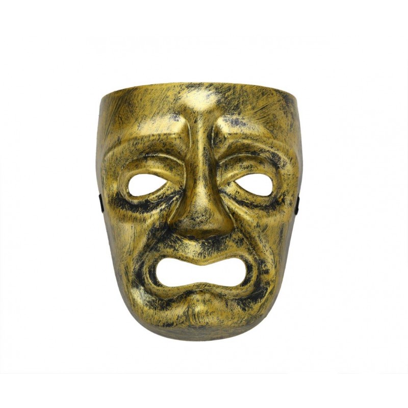 Spooky Face Gold Costume Halloween Mask (HM15)